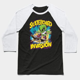 Skateboard invasion Baseball T-Shirt